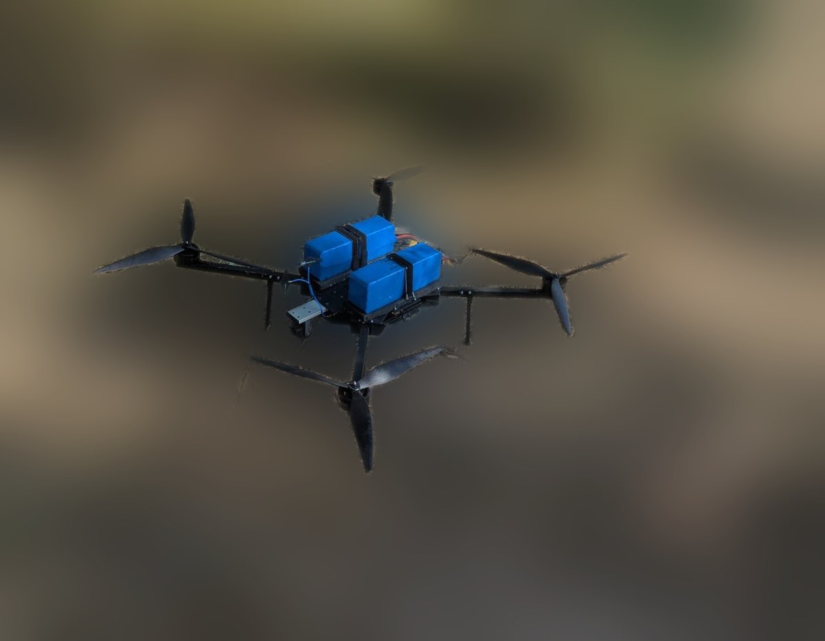 20-inch logistics quadcopter prototype, close view
